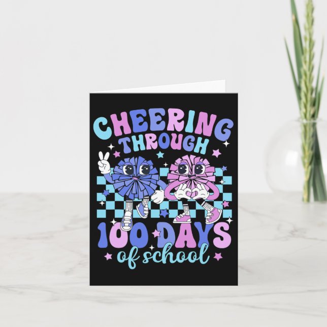 über 100 Tage der Schule Cheerleader SC Karte (Vorderseite)
