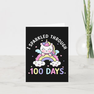 Über 100 Tage glänzen Mädchen am 100. Tag Karte