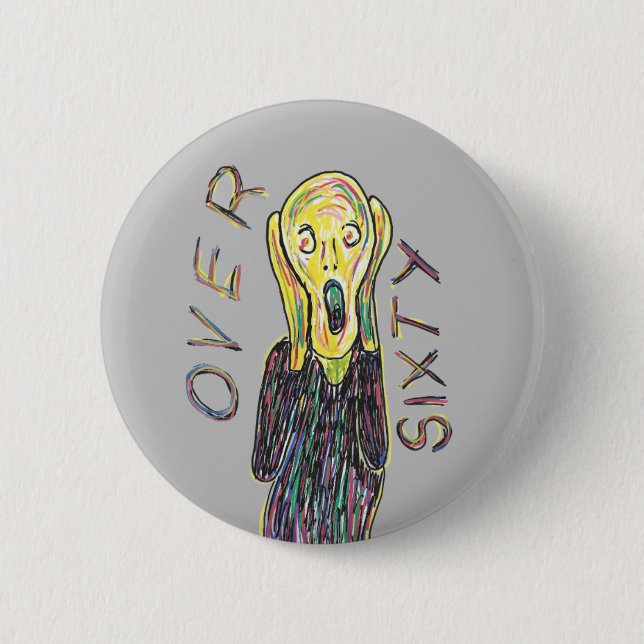 Über 60 Jahre alt Button Abzeichen 61. (Vorderseite)