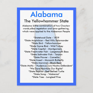 Über Alabama Postkarte