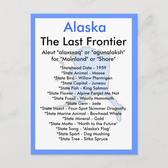 Über Alaska Postkarte (Vorderseite)