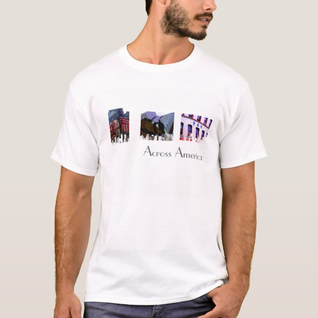 "Über Amerika" CityScape 1 T - Shirt (Vorderseite)