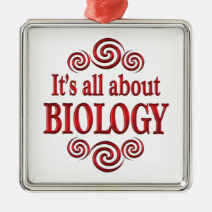 Über Biologie Silbernes Ornament