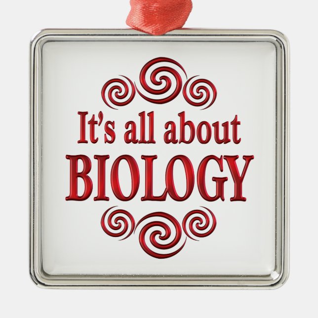 Über Biologie Silbernes Ornament (Vorne)
