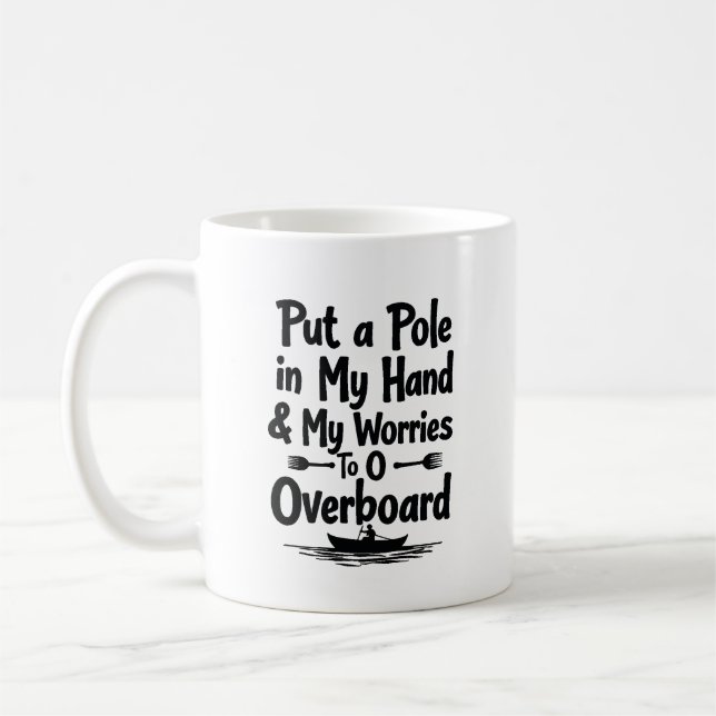 Über Bord mit Freude Kaffeetasse (Links)