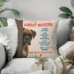 Über Boxer Lustige und liebenswerte Boxer-Hund-Zit Kissen