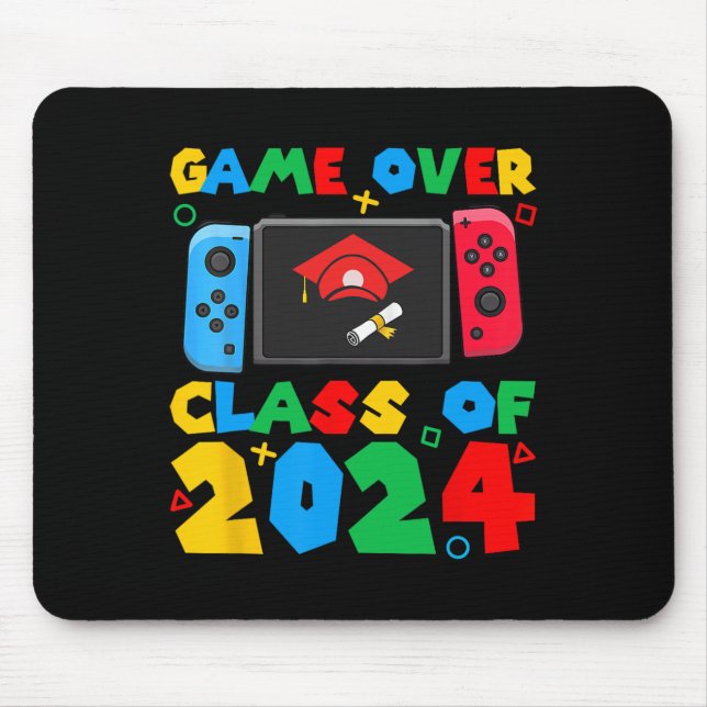 Über Cl of 2024 Video Gamer Students Funny Graduat Mousepad (Vorne)
