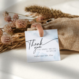 Über Cloud Nine Dusty Blue Heaven Vielen Dank Geschenkanhänger