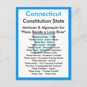 Über Connecticut Postkarte