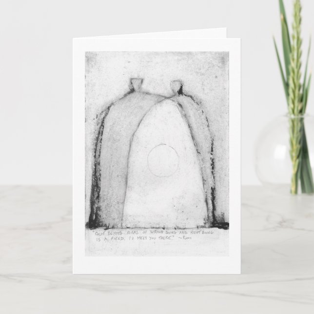 Über das Gedicht hinaus mit Rumi Card Karte (Vorderseite)