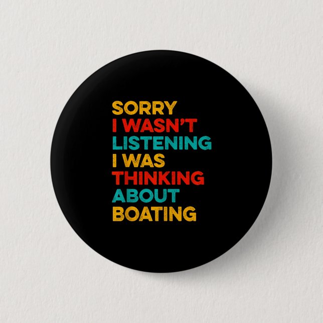Über das Prahlen als Kapitän lustiges Boot  Button (Vorderseite)