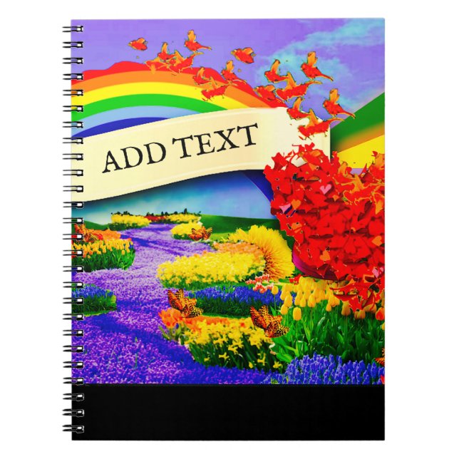 ÜBER DAS RAINBOW Spiral Foto Notebook Notizblock (Vorderseite)