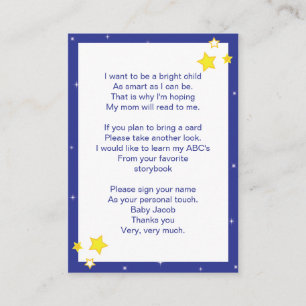 Über dem Baby des Mond-  holen Sie eine Buch-Karte Begleitkarte