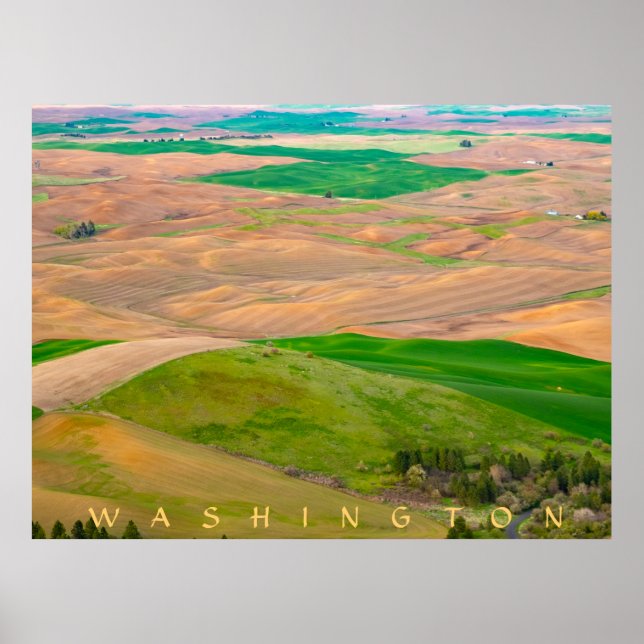 Über dem bemalten Palast von Steptoe Butte Poster (Vorne)
