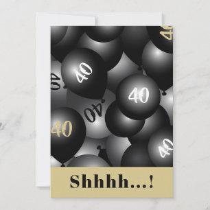 Über dem Berg Schwarzer Ballon Einladung