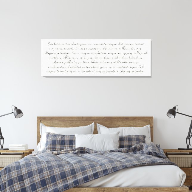 Über dem Bett eigens Lied lyric Gedicht Zitat Leinwanddruck (Insitu (Schlafzimmer))