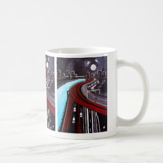 Über dem blauen Gemälde von Alfred Fox aufgehängt Kaffeetasse