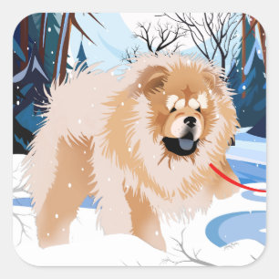 Über dem Fluss Rote Chow Aufkleber 2 Größen