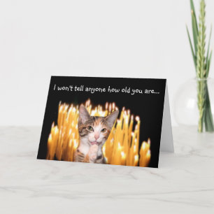 Über dem Geburtstag der Hügelkatze Karte