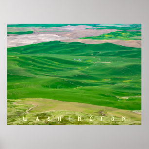 Über dem grünen Palouse von Steptoe Butte Poster
