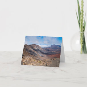 über dem Haleakala-Krater vom Rand aus Dankeskarte