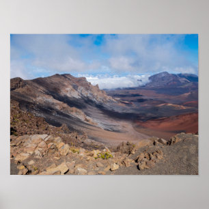 über dem Haleakala-Krater vom Rand aus Poster