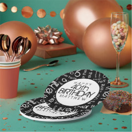 Über dem Hill Benutzerdefiniertes Alter und persön Pappteller