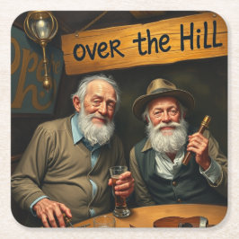 Über dem Hill Club 2 Rechteckiger Pappuntersetzer