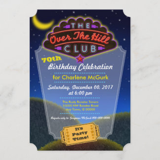 Über dem Hill Club Geburtstagsfeier Einladung