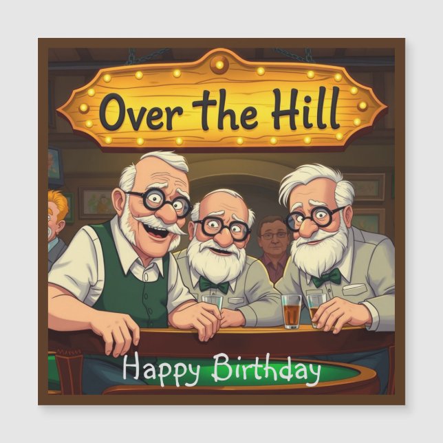 Über dem Hill Club Magnetkarte (Vorderseite)