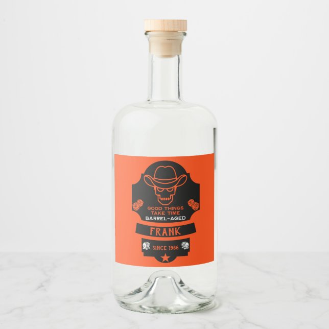 Über dem Hügel Alt werden Alkoholflaschenetikett (Vorderseite)