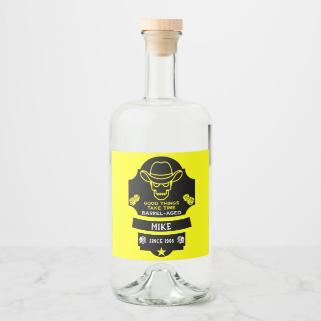 Über dem Hügel Alt werden Alkoholflaschenetikett (Vorderseite)