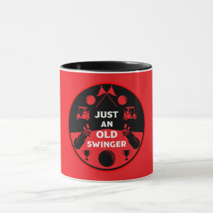 Über dem Hügel zum Geburtstag Golfer Tasse