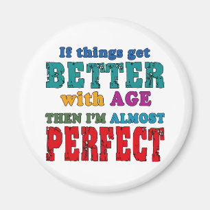 Über dem Hügel zum Geburtstag Spaß Magnet