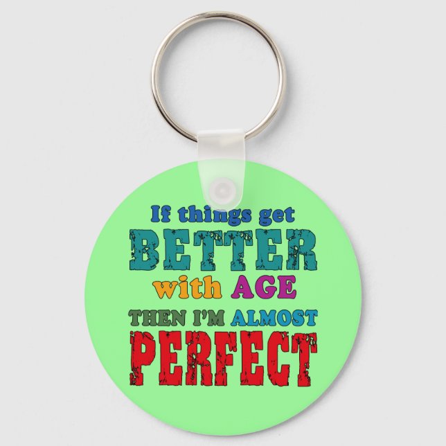 Über dem Hügel zum Geburtstag Spaß Schlüsselanhänger (Vorderseite)