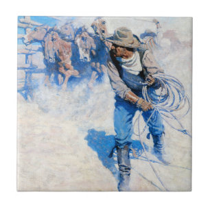 Über dem Meer der Runde Fliese