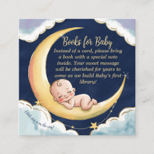 Über dem Mond Baby Celestial-Themed Baby Dusche Begleitkarte