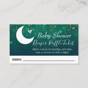 Über dem Mond Baby Shower Diaper Raffle Ticket