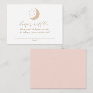 Über dem Mond Baby Shower Diaper Raffle Ticket Begleitkarte