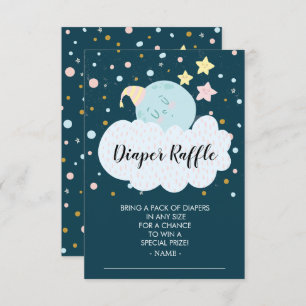 Über dem Mond Baby Shower Diaper Raffle Ticket Einladung