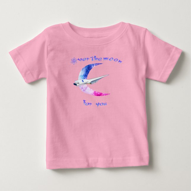 Über dem Mond Baby T - Shirt (Vorderseite)