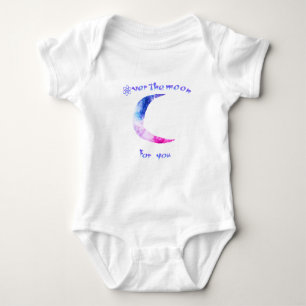 Über dem Mond Babybody Anzug Babybodysuit Baby Strampler