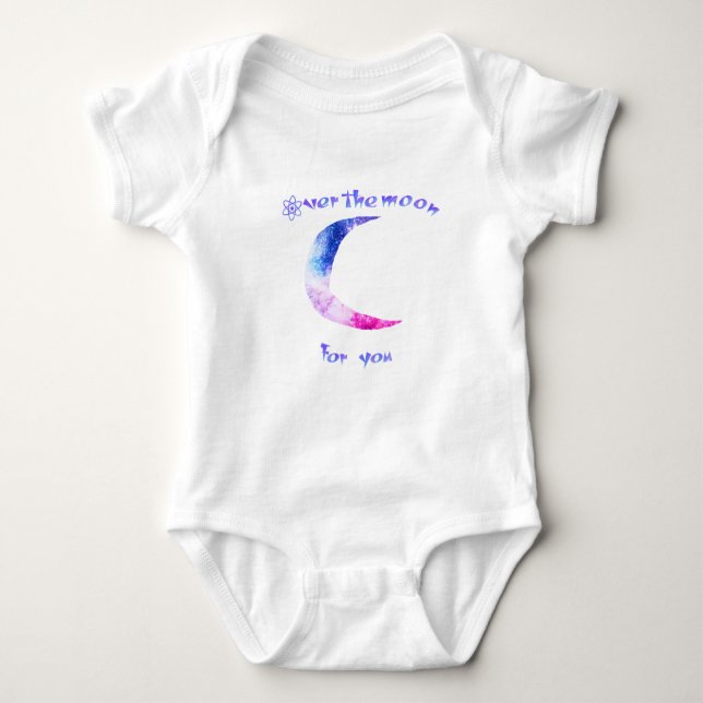Über dem Mond Babybody Anzug Babybodysuit Baby Strampler (Vorderseite)