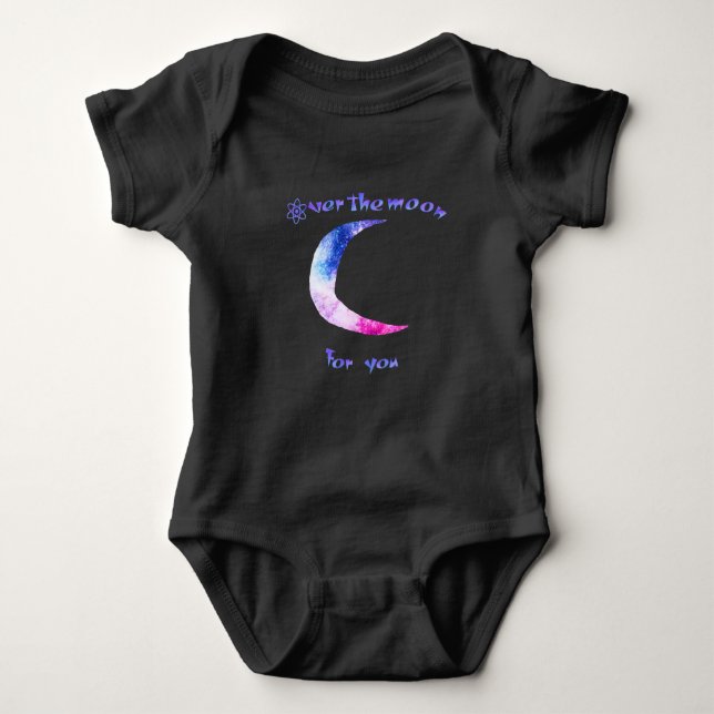 Über dem Mond Babybody Anzug Babybodysuit Baby Strampler (Vorderseite)