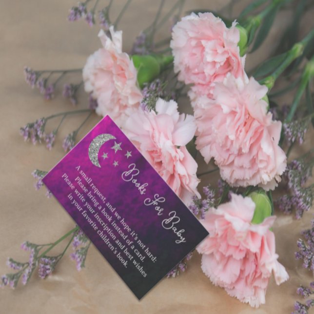 Über dem Mond Babyduschbücher für Baby Begleitkarte (Von Creator hochgeladen)