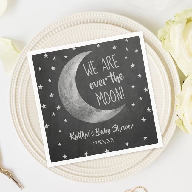 Über dem Mond | Babydusche Napkins Serviette (Von Creator hochgeladen)