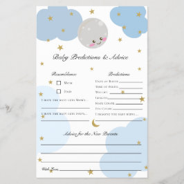 Über dem Mond Babydusche Vorhersagen & Ratschläge  Flyer