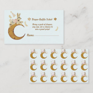 Über dem Mond-Babyduschenduschelturm Begleitkarte