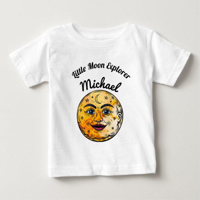 Über dem Mond Babyduschenfest Baby T-shirt (Vorderseite)