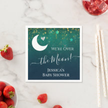 Über dem Mond Babyduschpapier Napkin